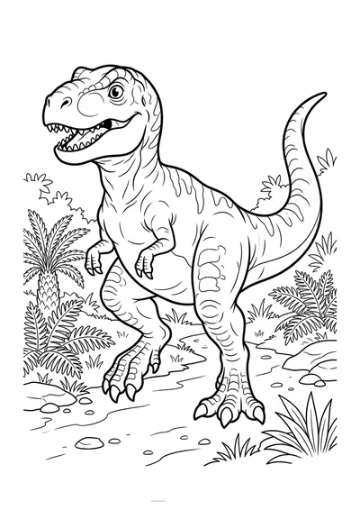 Kolorowanka malutki T-Rex wykluwający się z jaja
