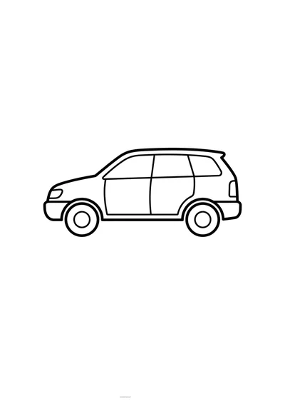 Kolorowanka auto rodzinne na wycieczkę