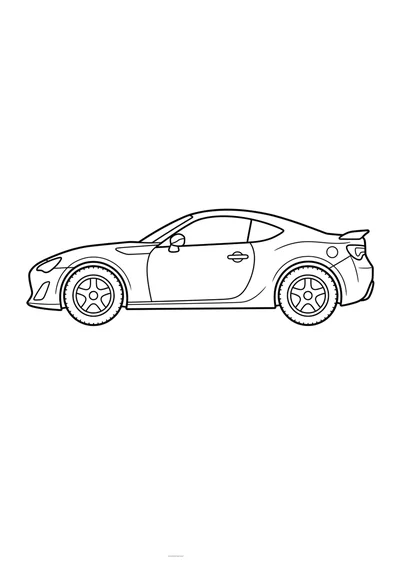 Kolorowanka szybsze auto sportowe z opływową sylwetką